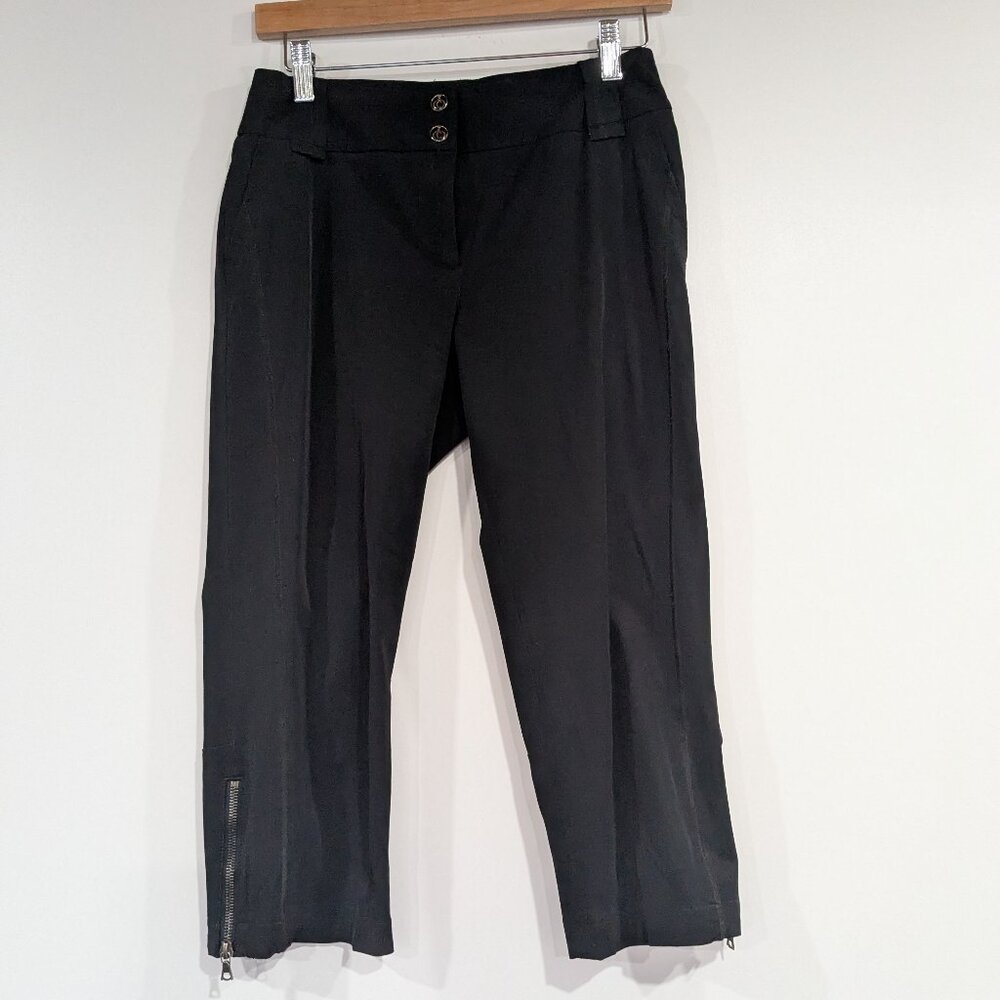Cambio Cropped Pants with Zippers Black Size 8